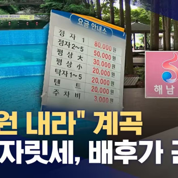 계곡 자릿세 배후가 군청 ㄷㄷ