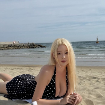 해변에서