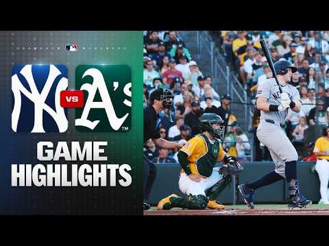 MLB 뉴욕양키스 4-6 애슬레틱스 하이라이트