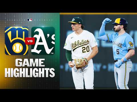 MLB 밀워키 5-7 애슬레틱스 하이라이트