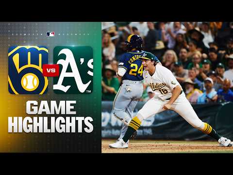 MLB 밀워키 3-4 애슬레틱스 하이라이트