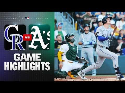 MLB 콜로라도 5-7 애슬레틱스 하이라이트