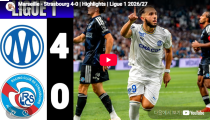 올랭피크 드 마르세유 4-0 스트라스부르 하이라이트