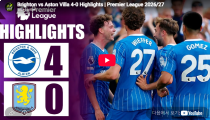 브라이튼 4-0 애스턴 빌라 하이라이트